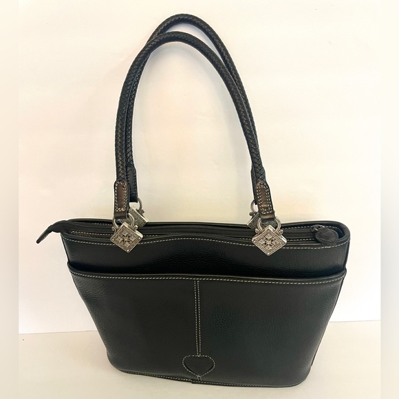 Brighton Pebbled Brown & Black  Leather Purse - Picture 2 of 10